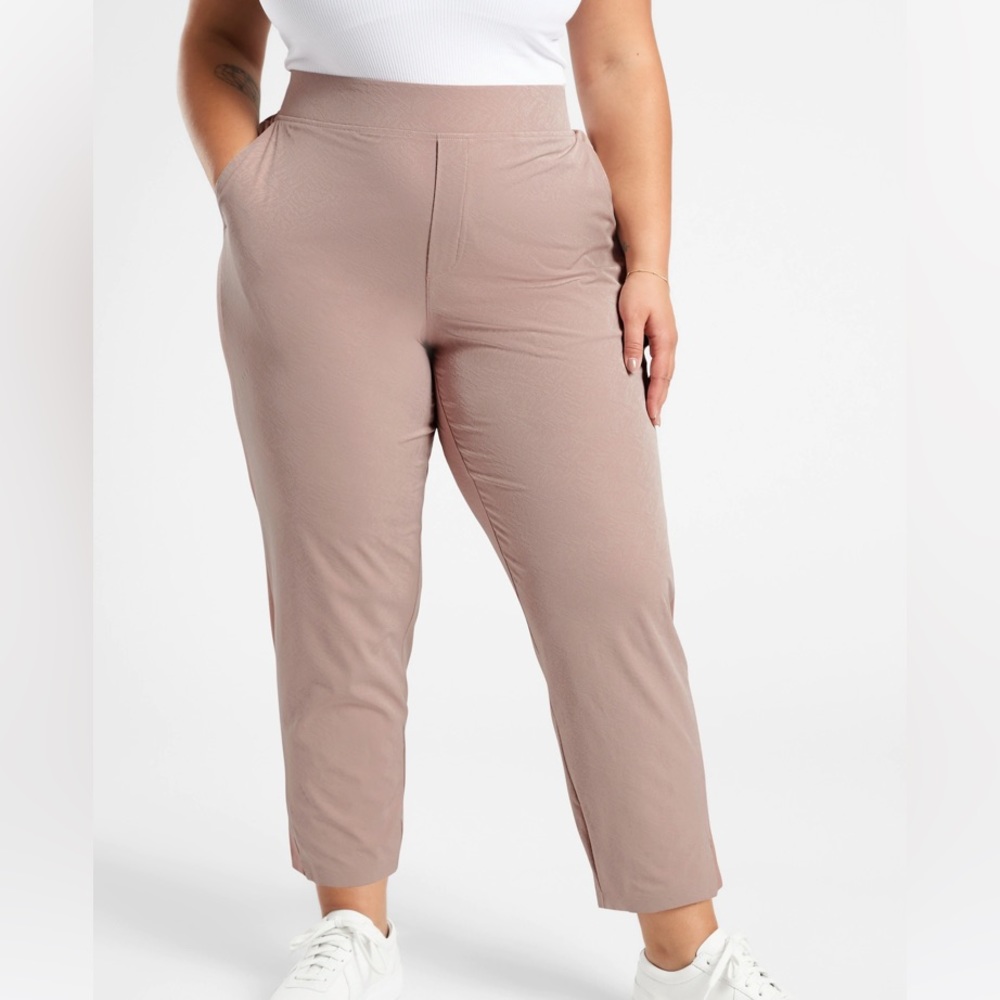 NWOT Athleta Textured Brooklyn Ankle Pant with Pockets Size 20